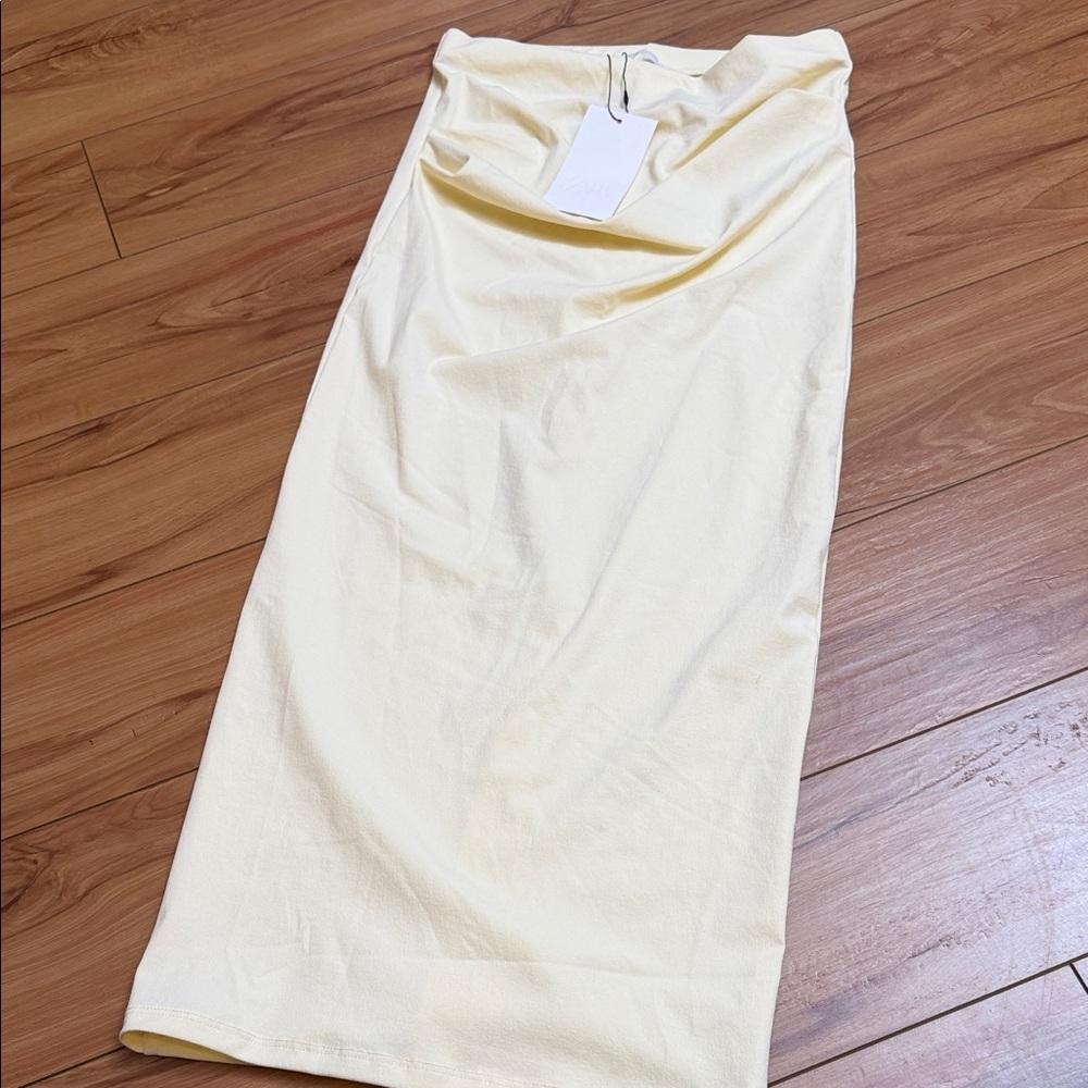 Zara Cream Maxi Skirt for Women